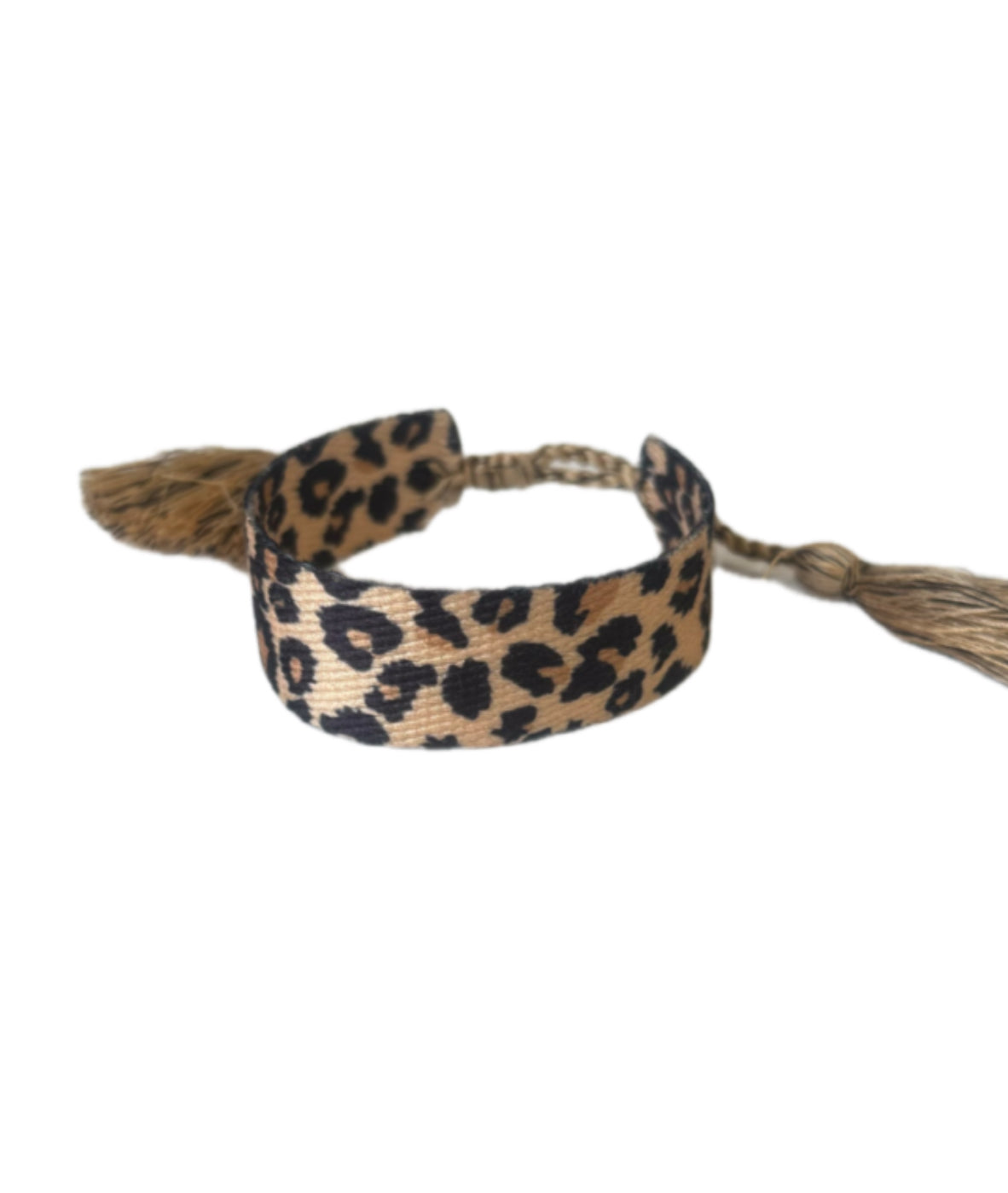 Bracelet en tissu léopard